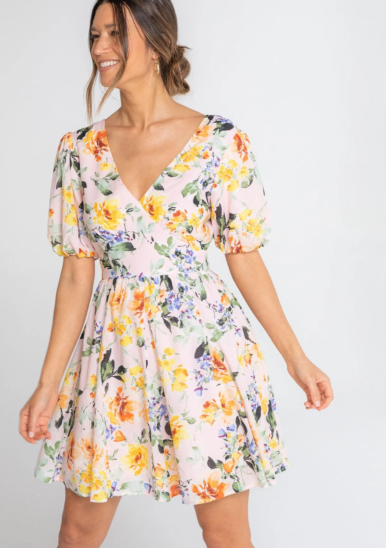 Emilia Puff Sleeve Mini Dress sold by lovestitch product image thumbnail 4