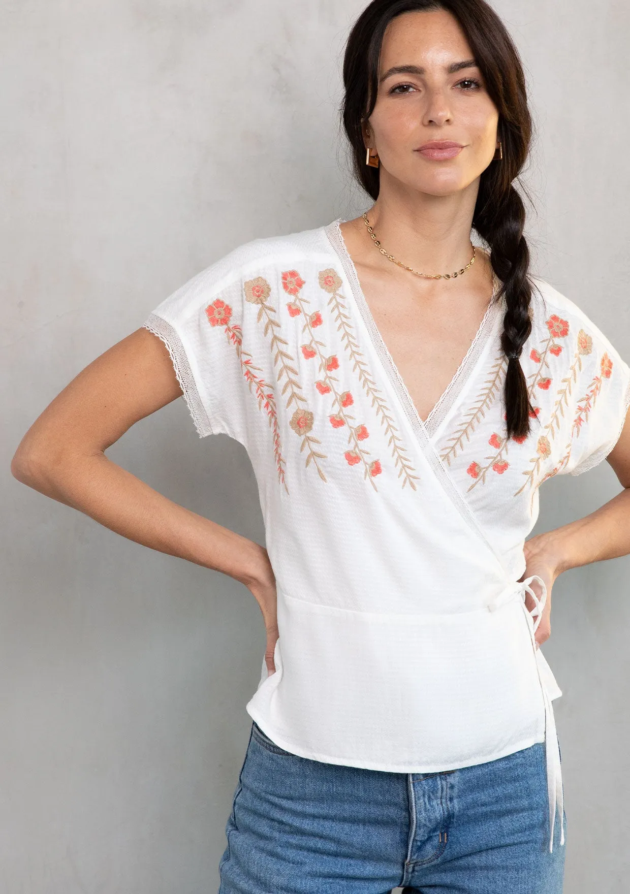 Romy Wrap Top sold by lovestitch