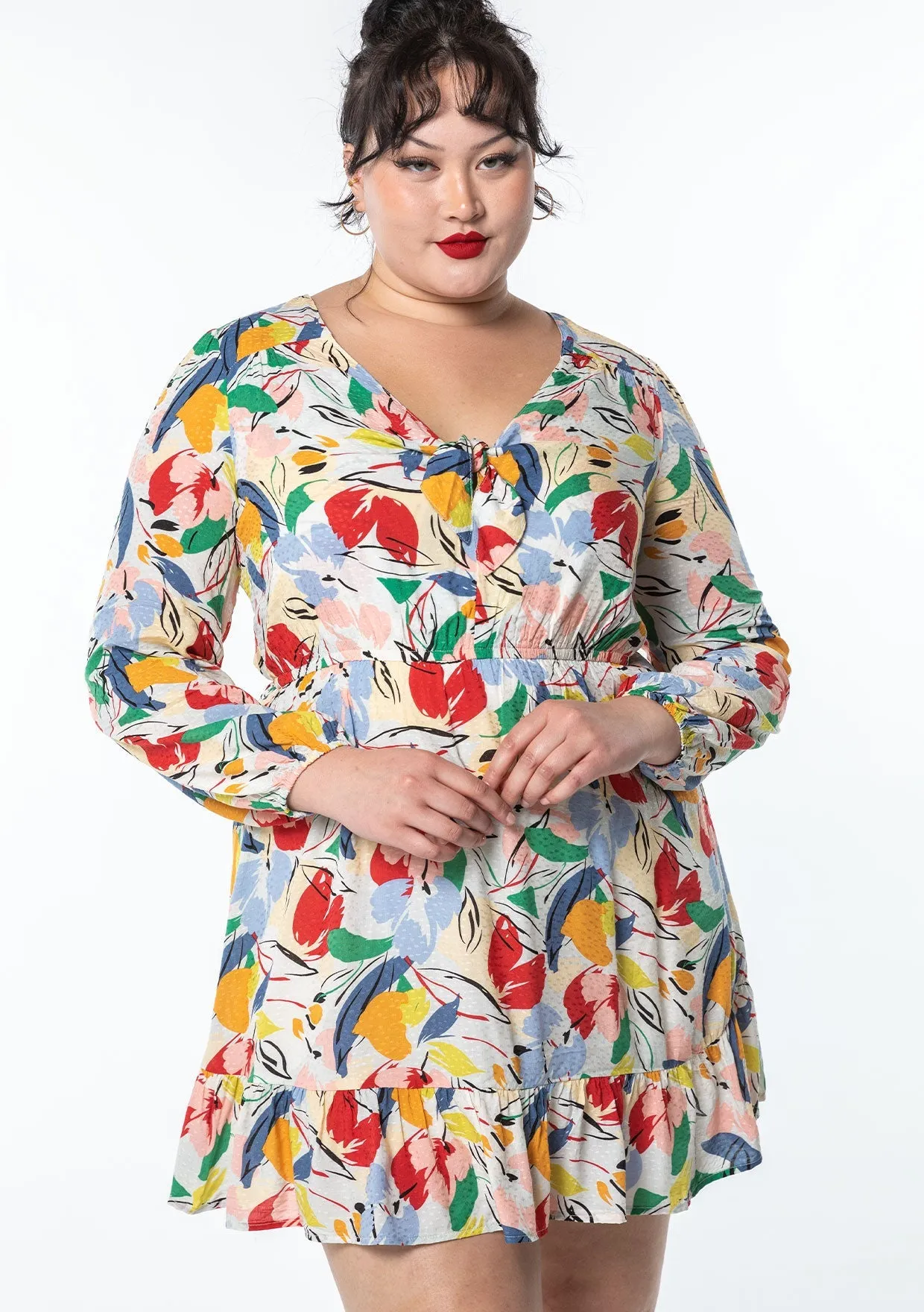 Georgia Tie Front Mini Dress sold by lovestitch product image thumbnail 5