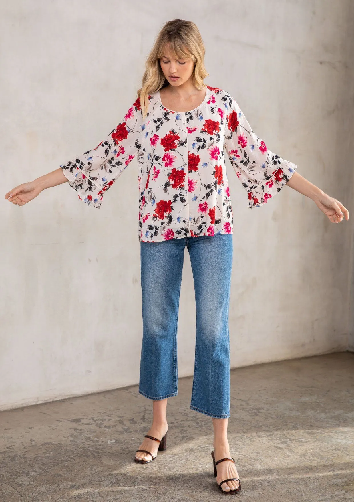Leonora Flutter Sleeve Top sold by lovestitch product image thumbnail 5