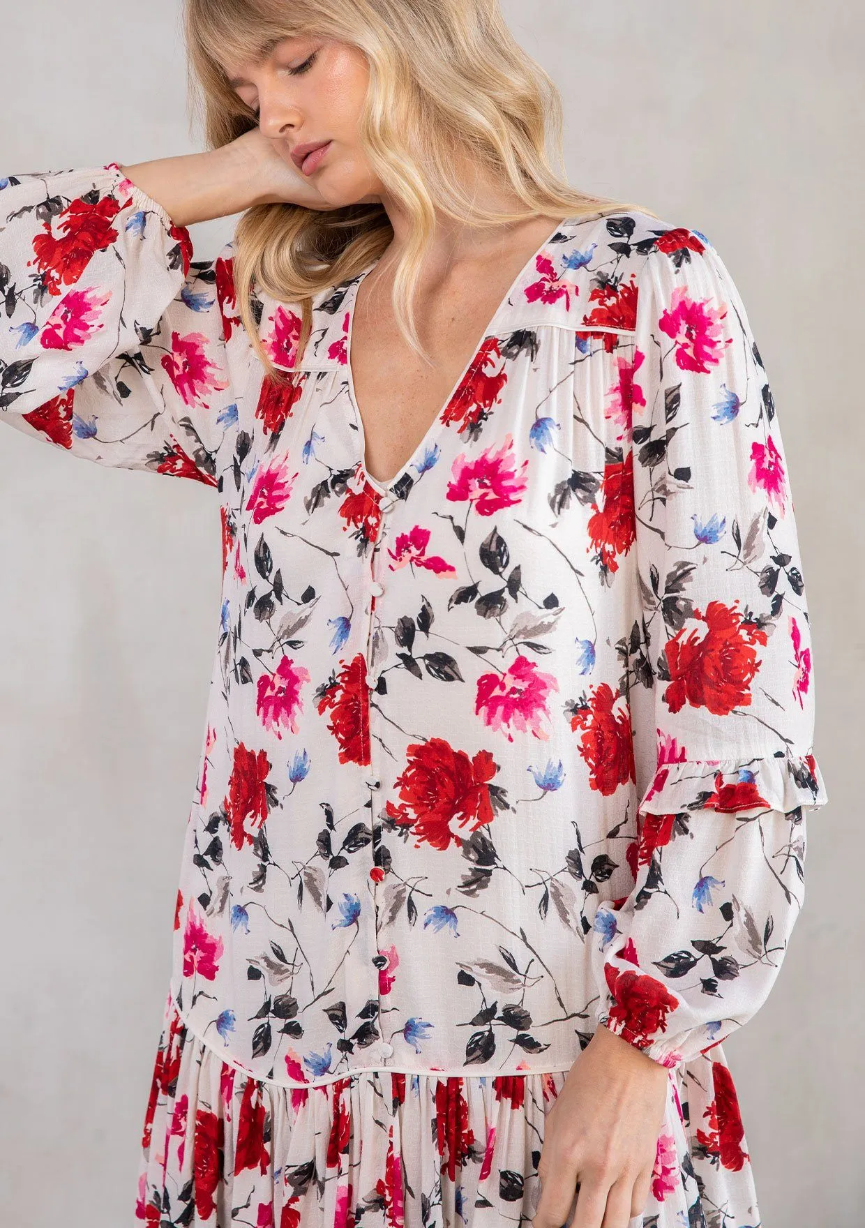 Freja Floral Mini Dress sold by lovestitch product image thumbnail 4