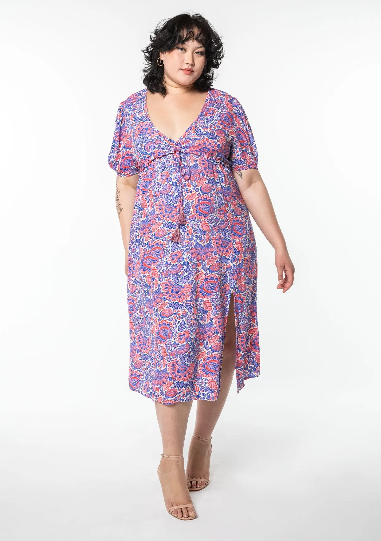 Sidra Puff Sleeve Midi Dress sold by lovestitch product image thumbnail 5