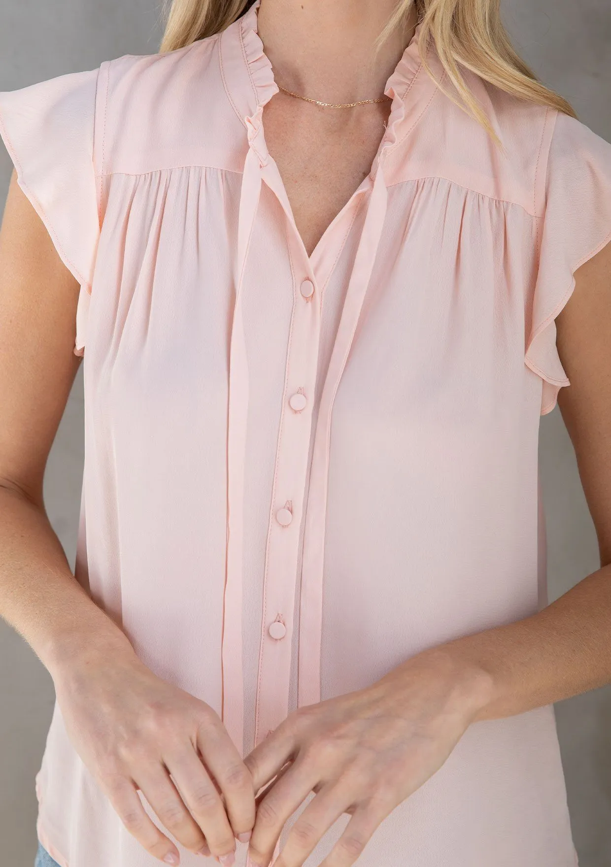 Nathalie Flutter Sleeve Top sold by lovestitch product image thumbnail 4