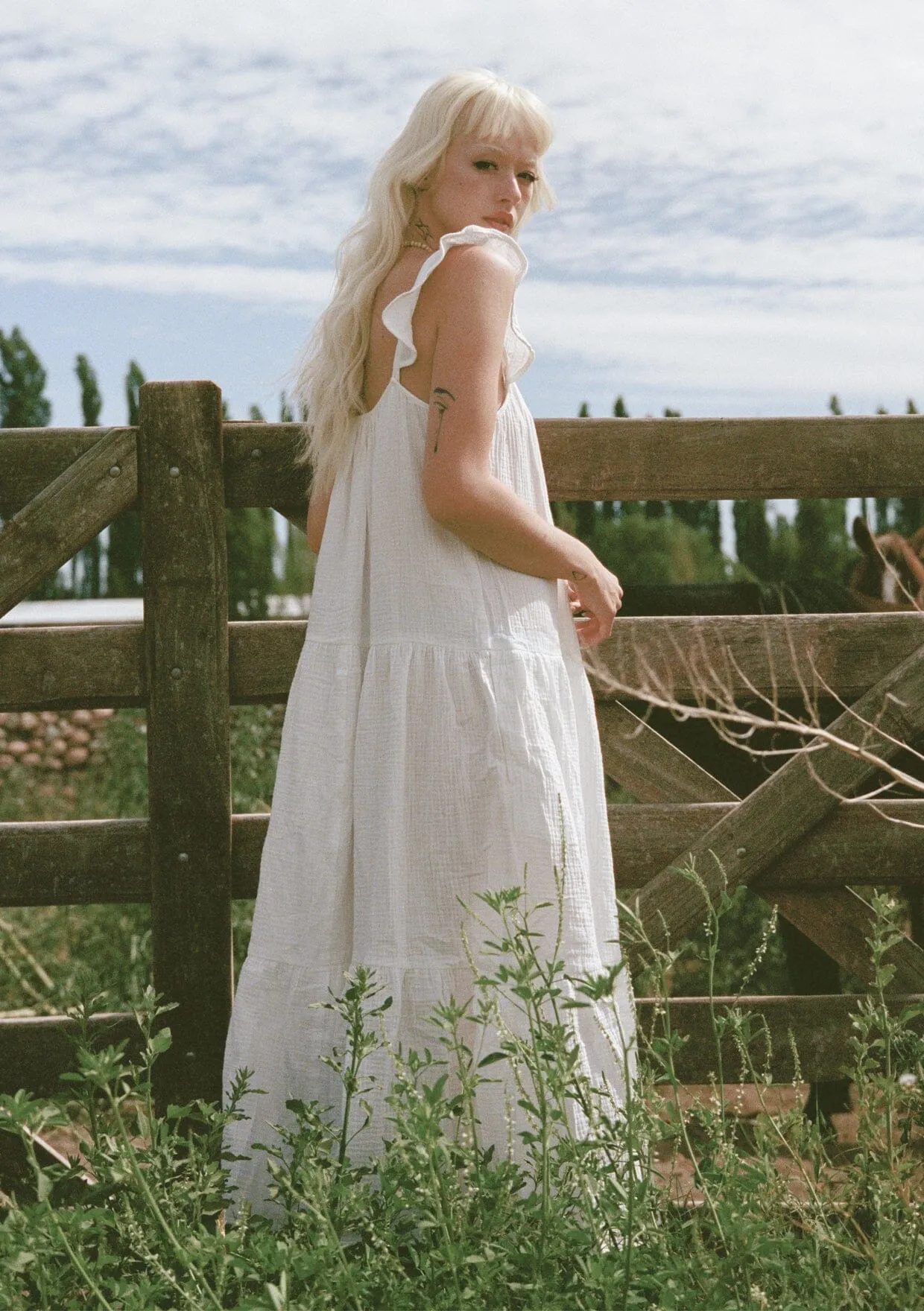 Love Always Ruffled Maxi Dress sold by lovestitch product image thumbnail 4