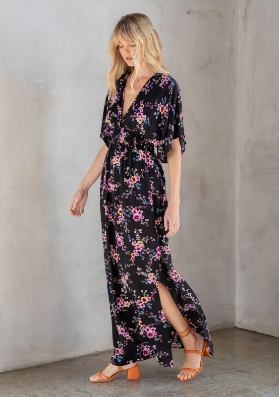Getaway Kimono Sleeve Maxi Dress sold by lovestitch