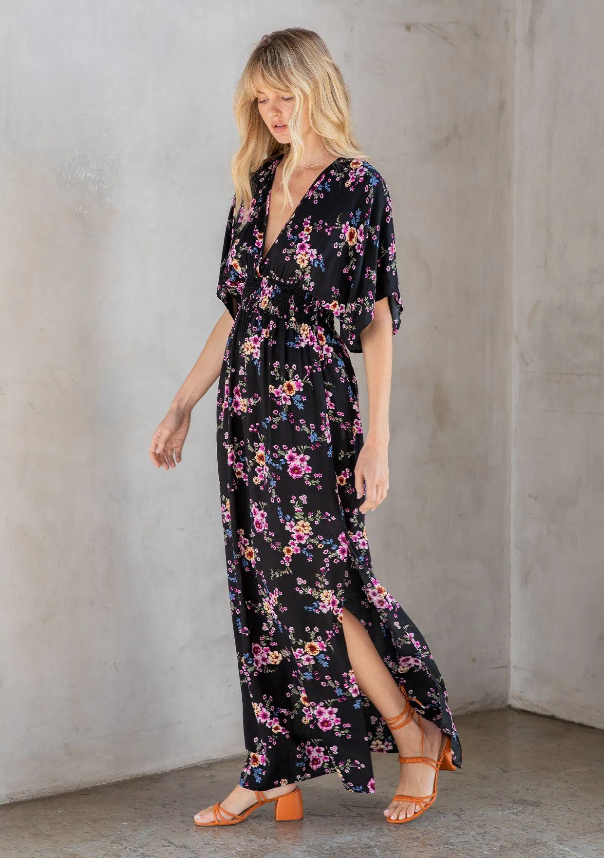 Getaway Kimono Sleeve Maxi Dress sold by lovestitch