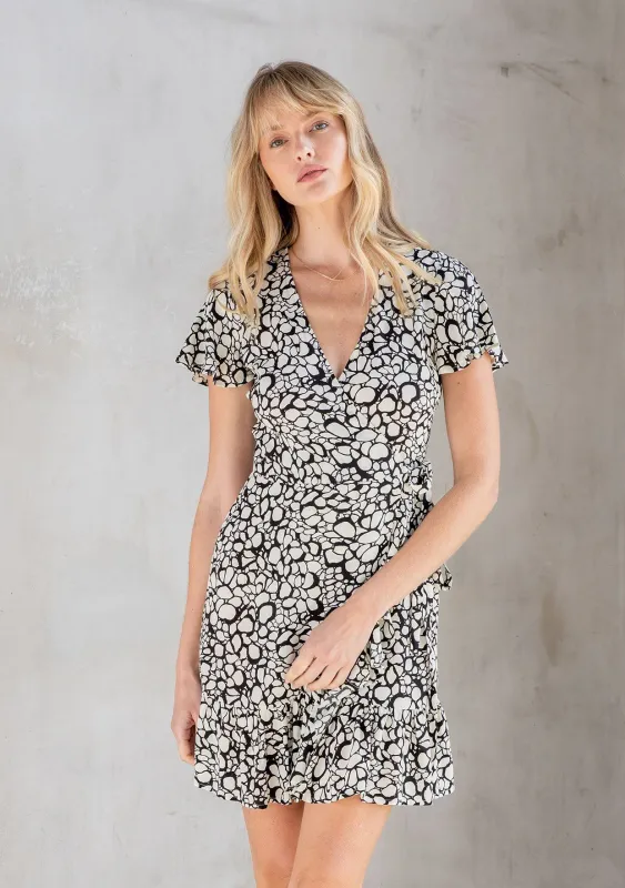 Waves Mini Wrap Dress sold by lovestitch