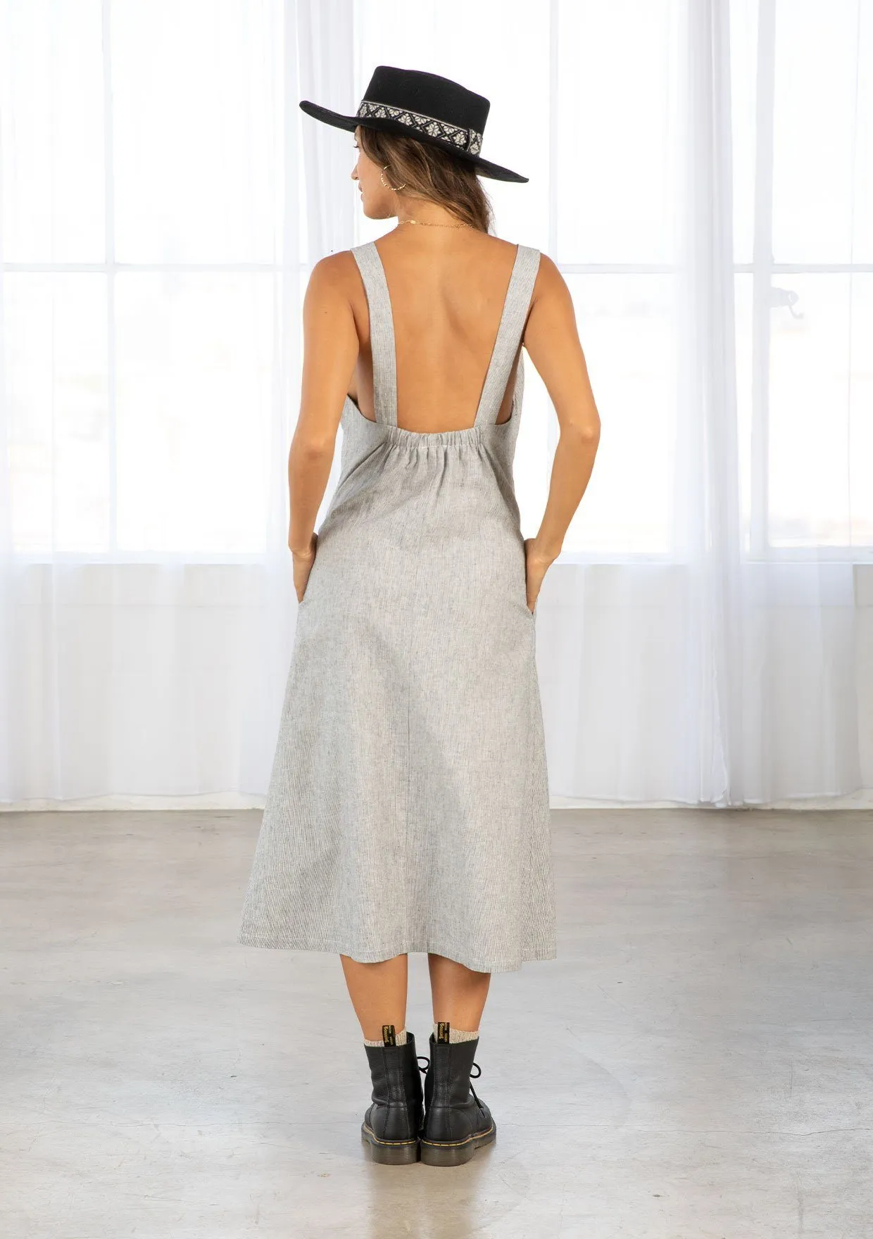 Scout Linen Stripe Midi Dress sold by lovestitch product image thumbnail 2