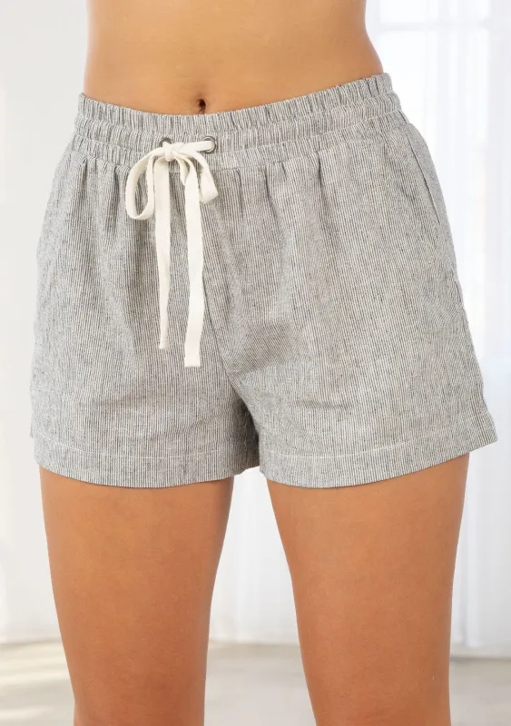 Kinsley Linen Stripe Shorts sold by lovestitch