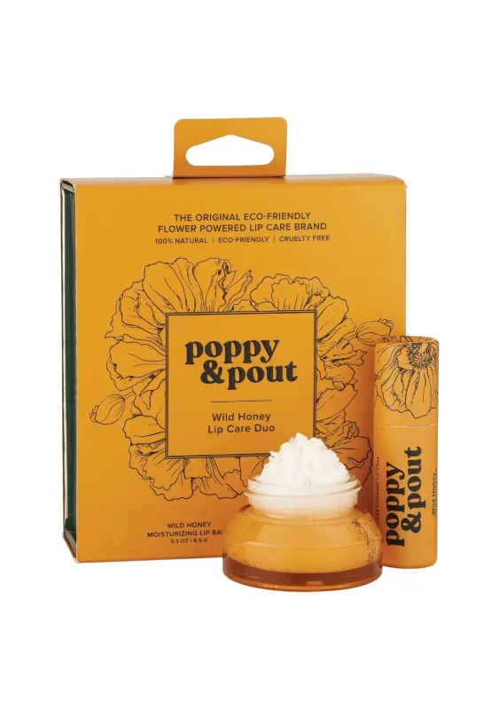 Poppy & Pout Lip Care Duo - Wild Honey made by lovestitch