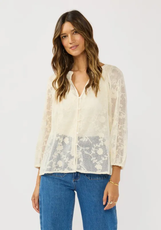 Kaelen Sheer Blouse sold by lovestitch
