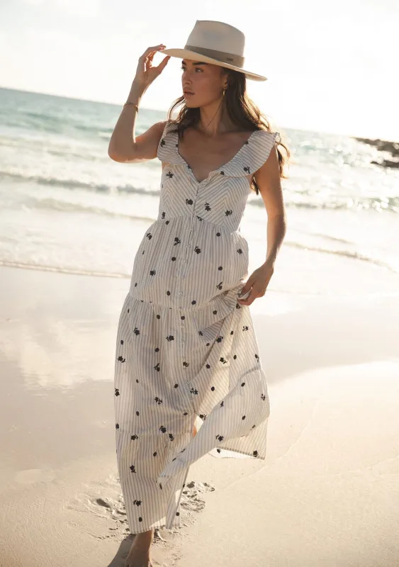 Maribel Embroidered Maxi Dress sold by lovestitch
