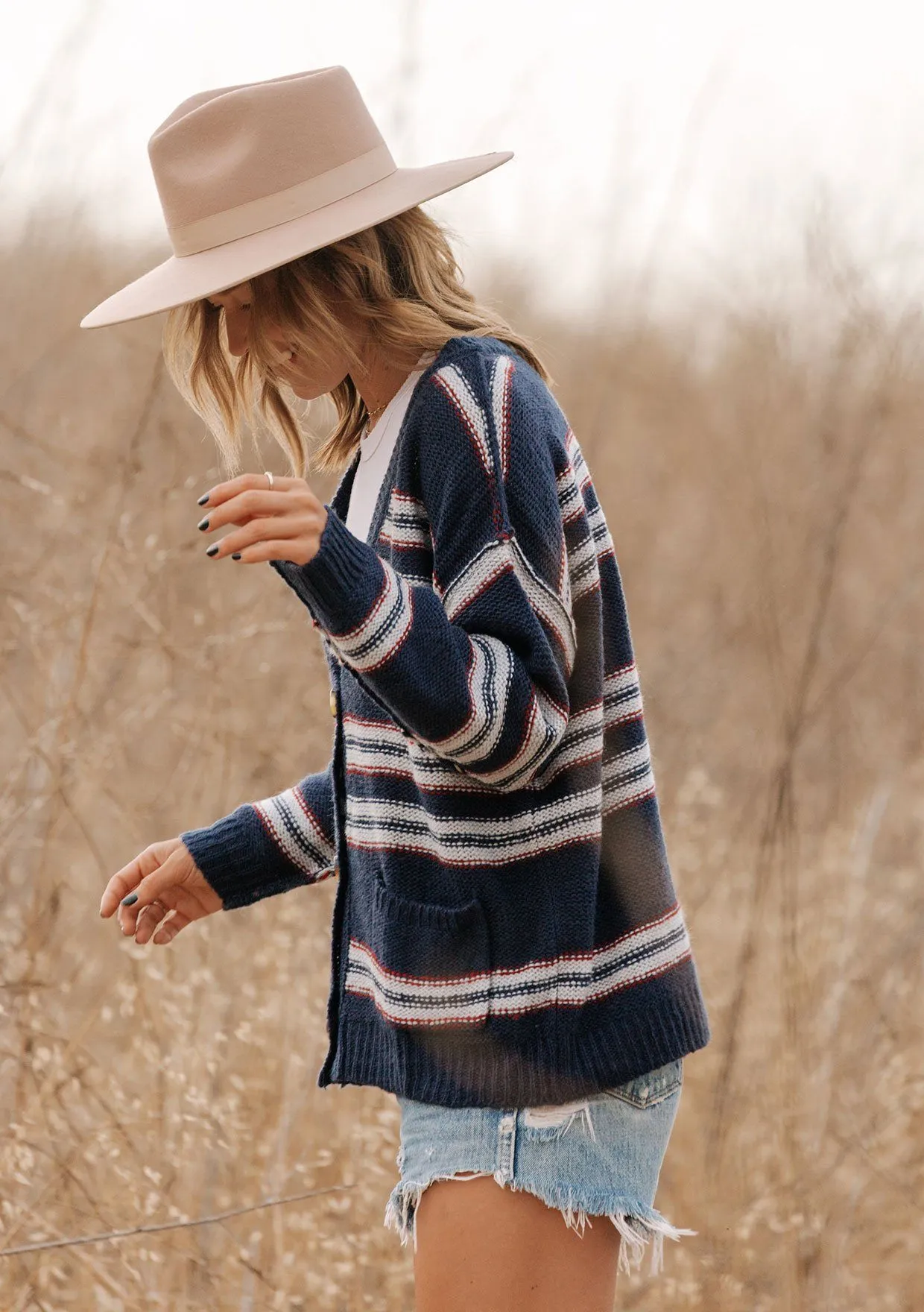 Sadie Striped Boyfriend Cardigan sold by lovestitch product image thumbnail 2