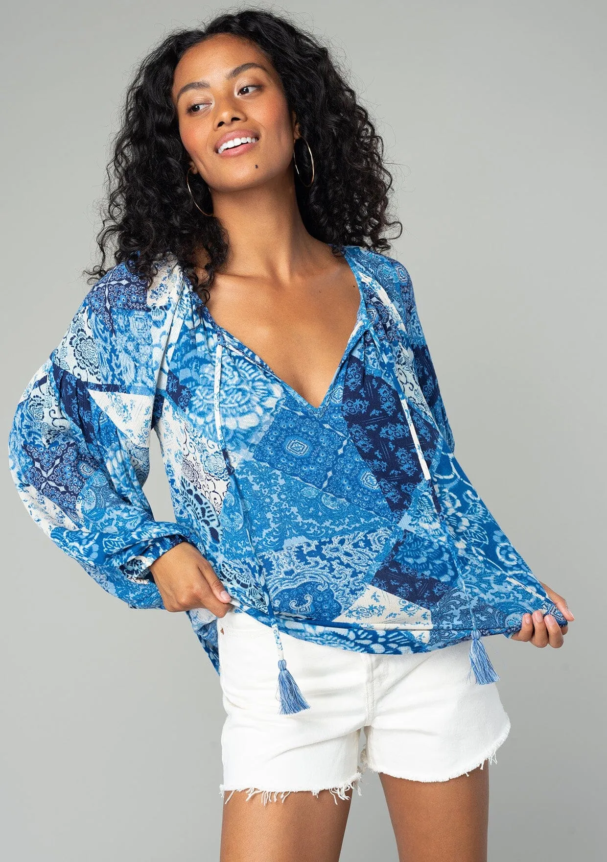 Kyra Patchwork Blouse sold by lovestitch product image thumbnail 4