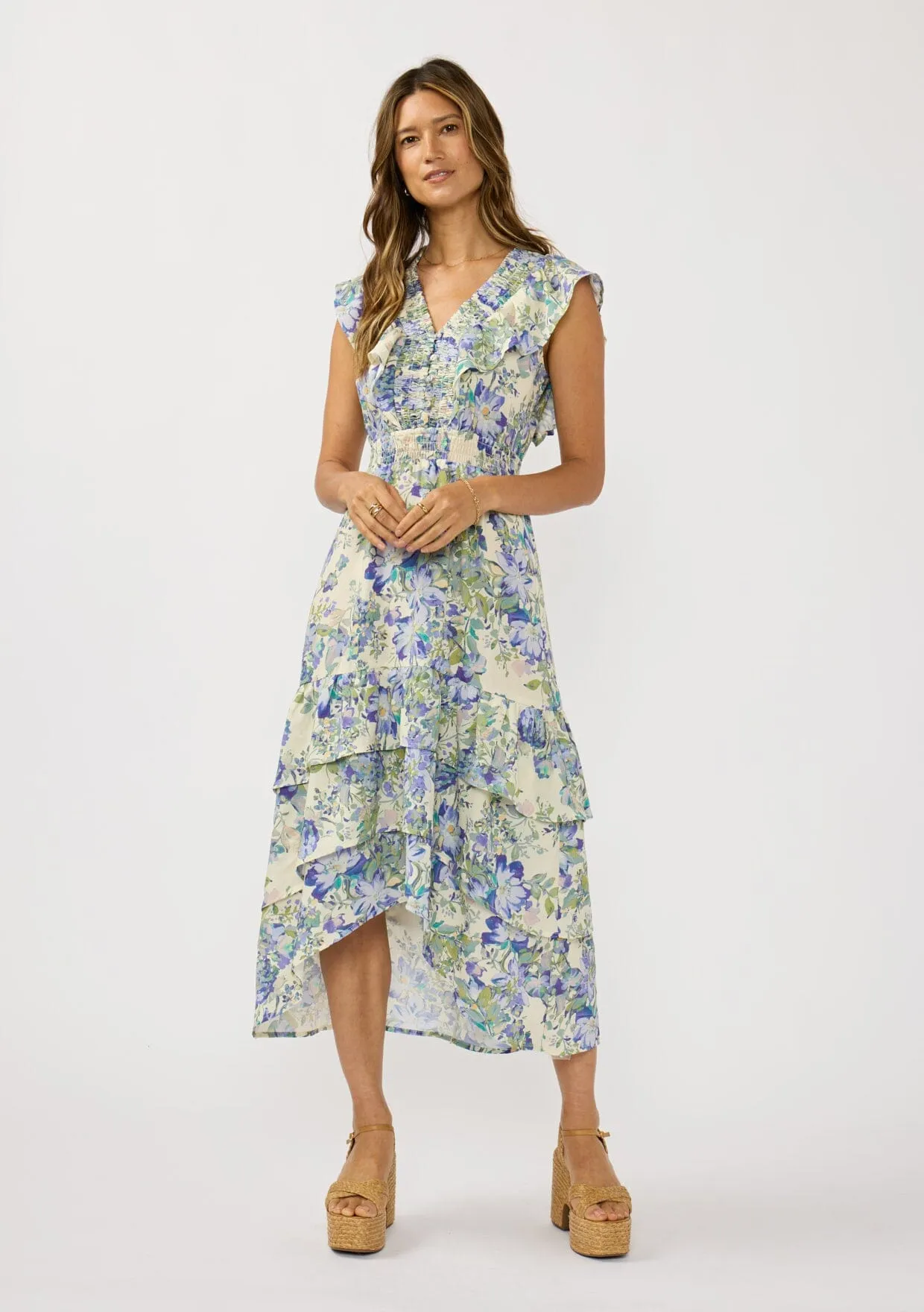 Marla Ruffle Midi Dress sold by lovestitch