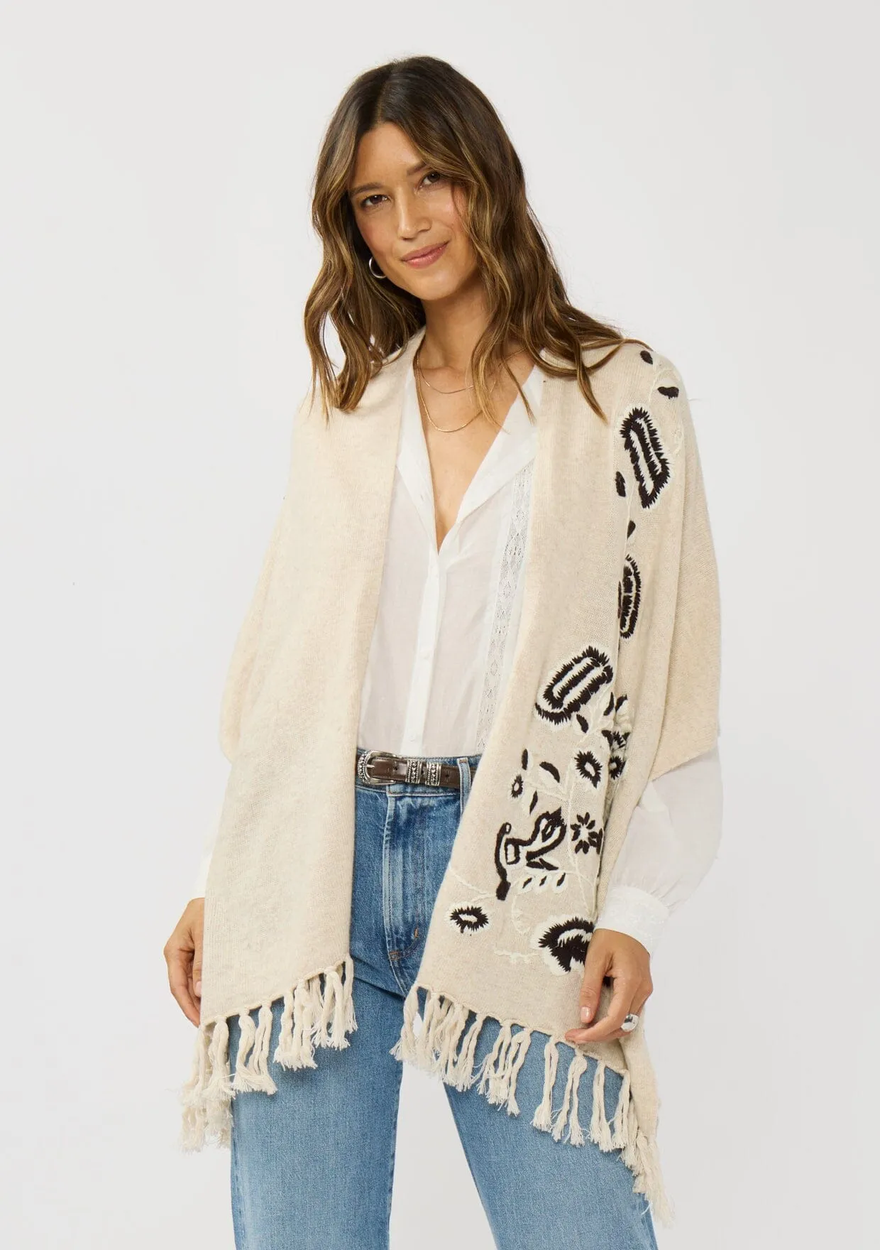 Willow Embroidered Poncho sold by lovestitch