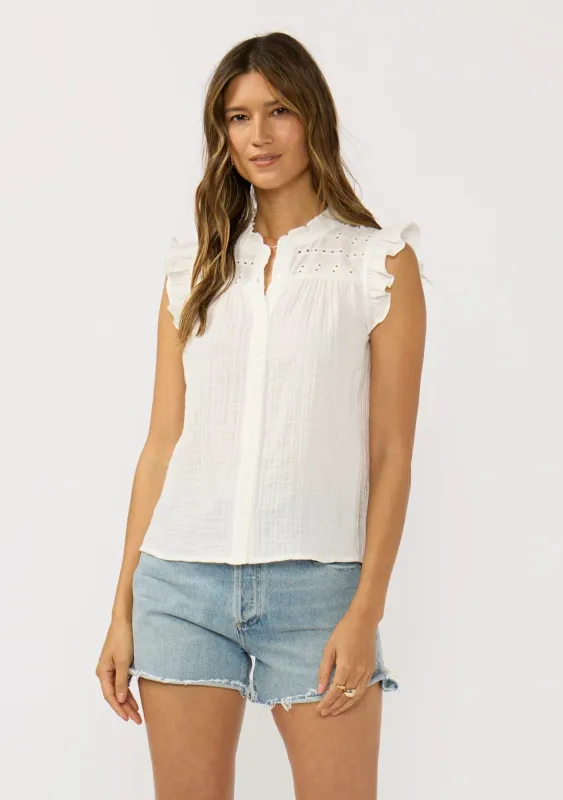 Jenny Button Front Top sold by lovestitch