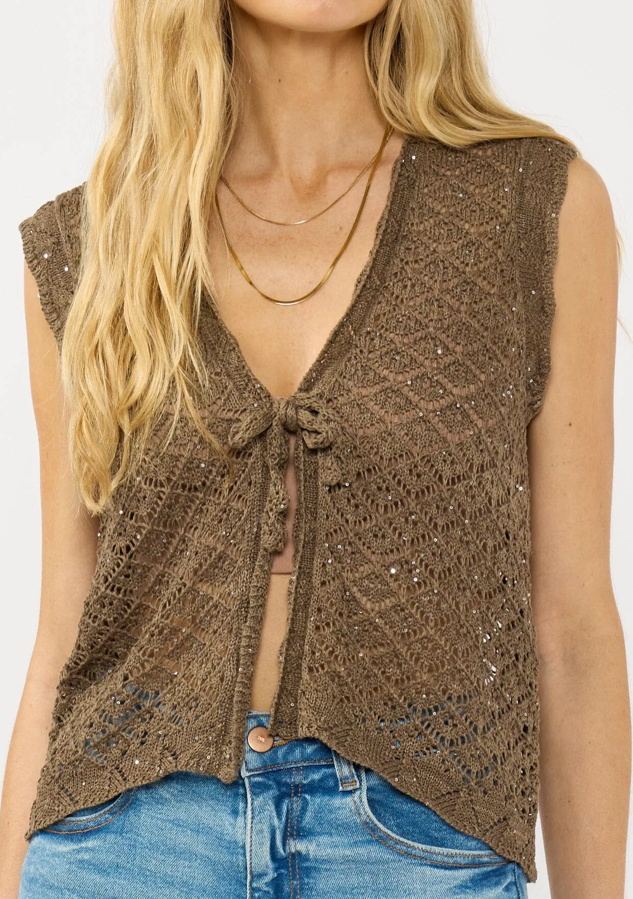 Lunelle Pointelle Vest sold by lovestitch product image thumbnail 5