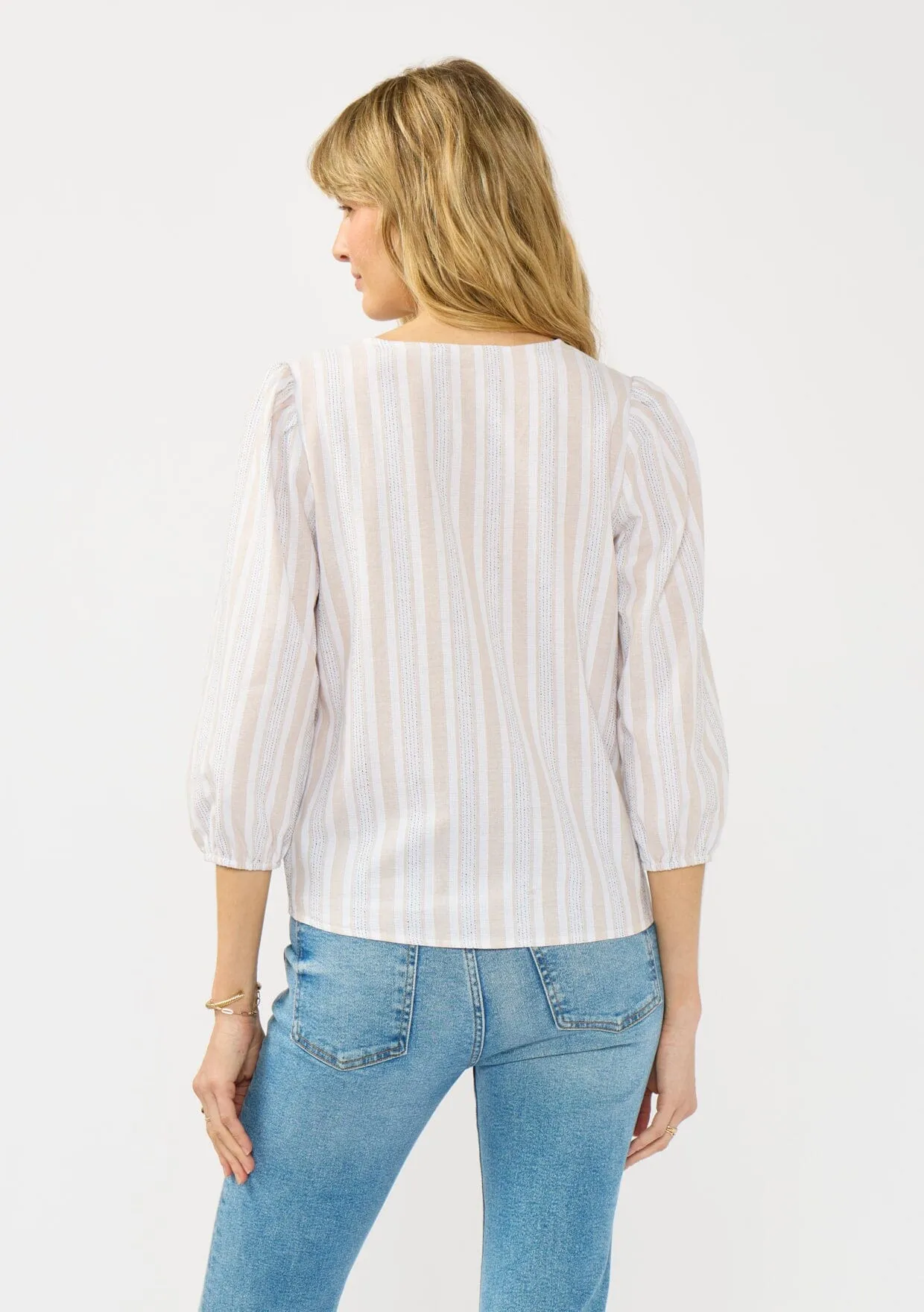 Nia Striped Tie Front Top sold by lovestitch product image thumbnail 3