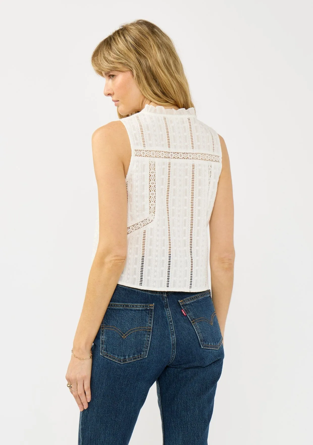 Doriane Lace Tie Front Top sold by lovestitch product image thumbnail 3