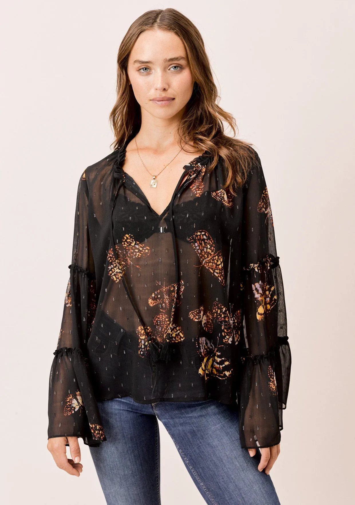 Rhea Bell Sleeve Top sold by lovestitch product image thumbnail 3