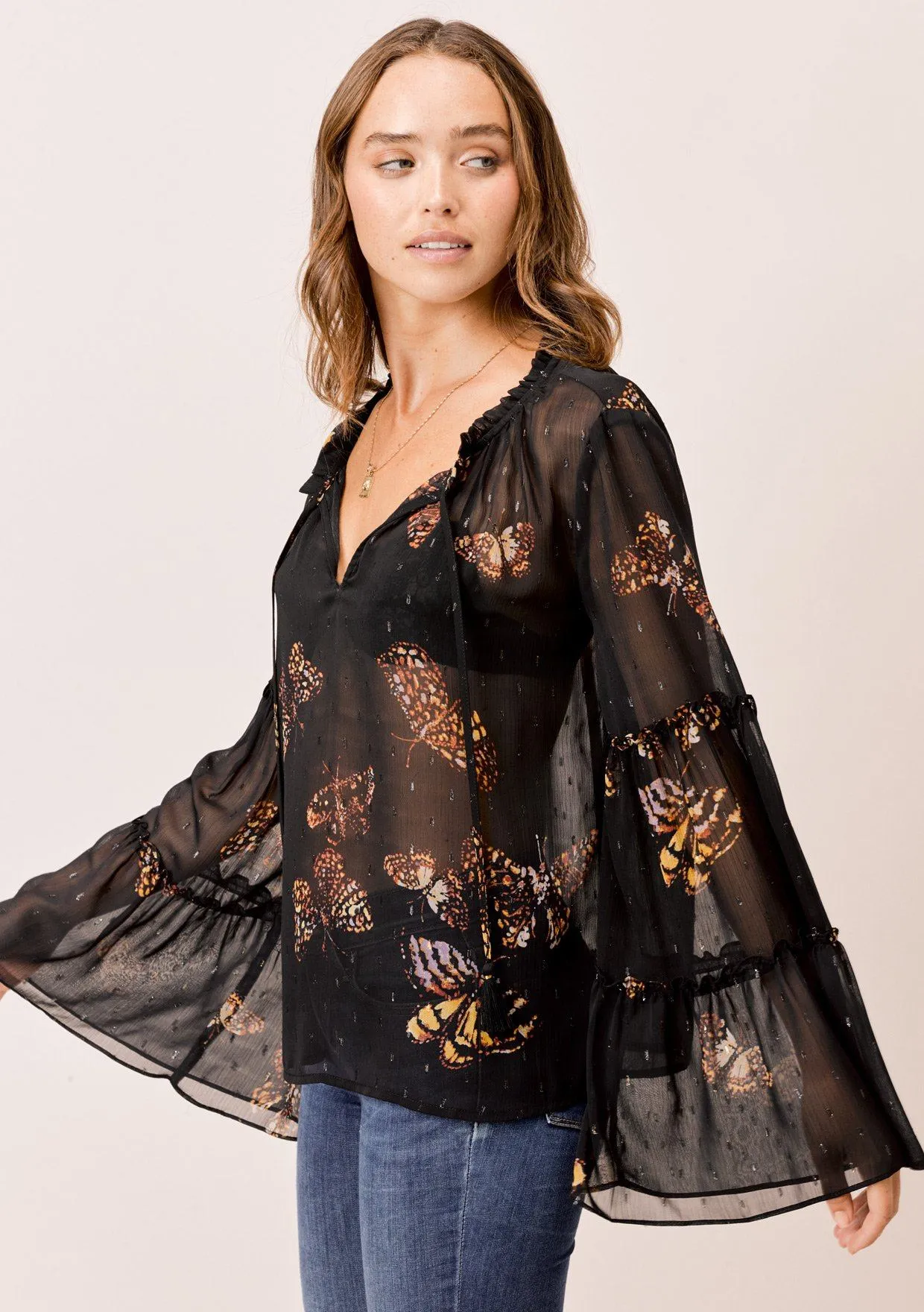 Rhea Bell Sleeve Top sold by lovestitch product image thumbnail 4