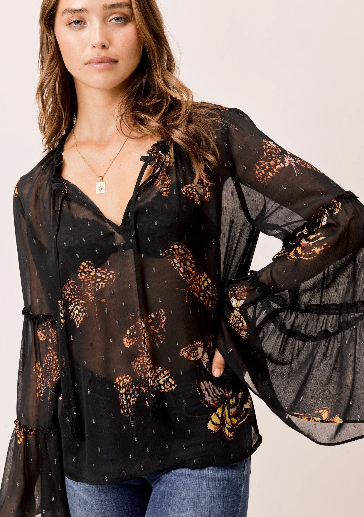 Rhea Bell Sleeve Top sold by lovestitch product image thumbnail 2
