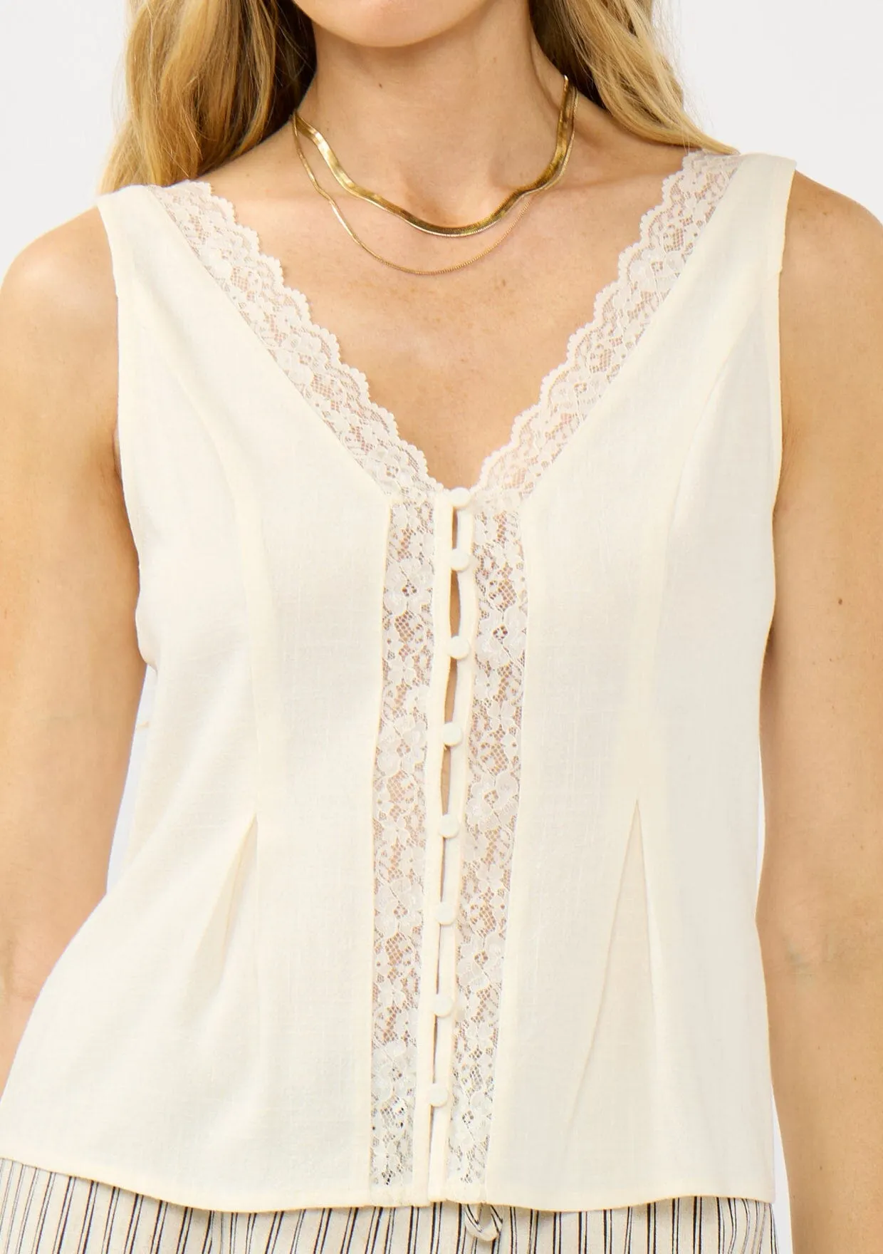 Roxane Lace Tank Top sold by lovestitch product image thumbnail 4