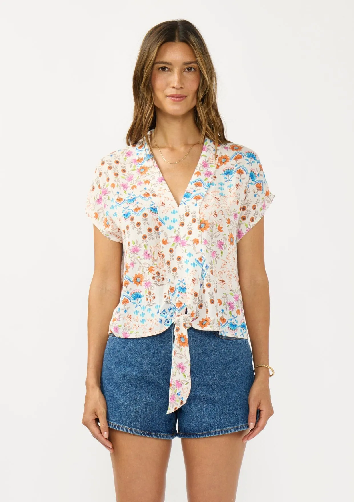 Calista Tie Front Top sold by lovestitch