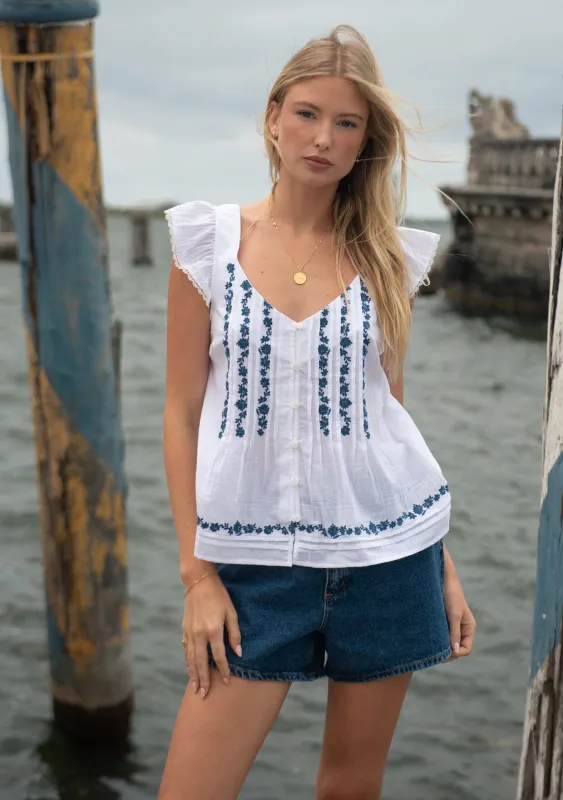 Seaborn Embroidered Top made by lovestitch