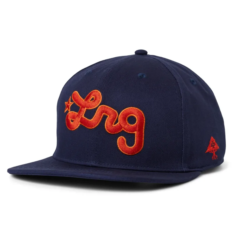 SCRIPT SNAPBACK HAT - NAVY sold by Lrg