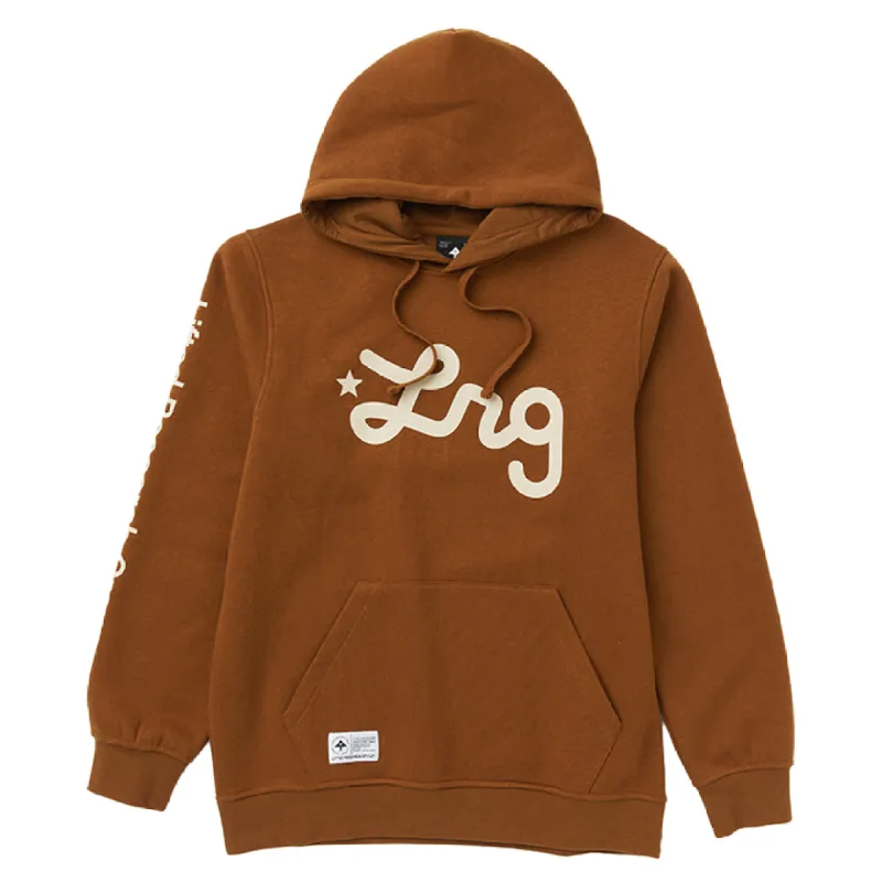 LIFTED SCRIPT PULLOVER HOODIE - MEDIUM BROWN sold by Lrg