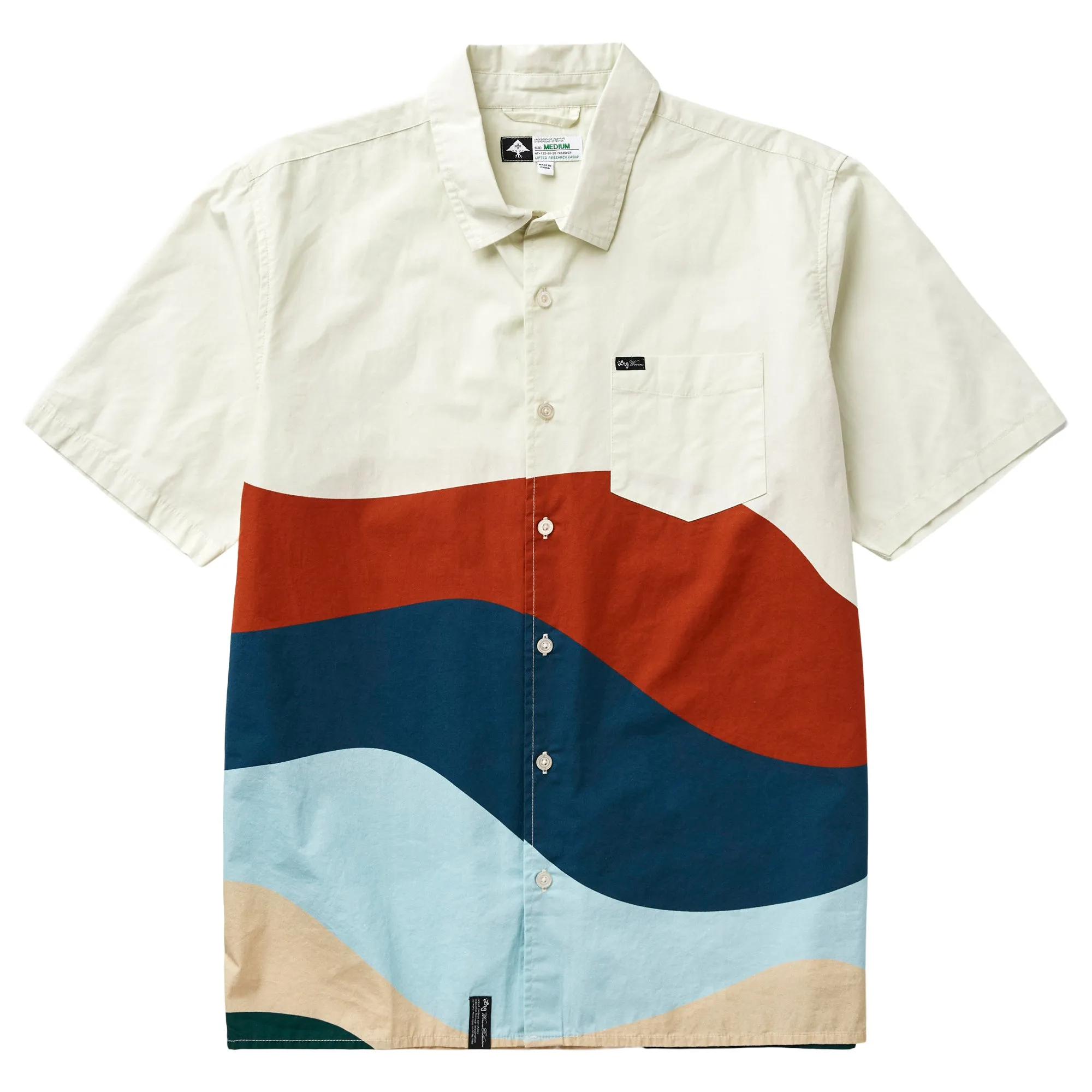 TECHNICOLOR HORIZON WOVEN SHIRT - FENNEL WHITE sold by Lrg