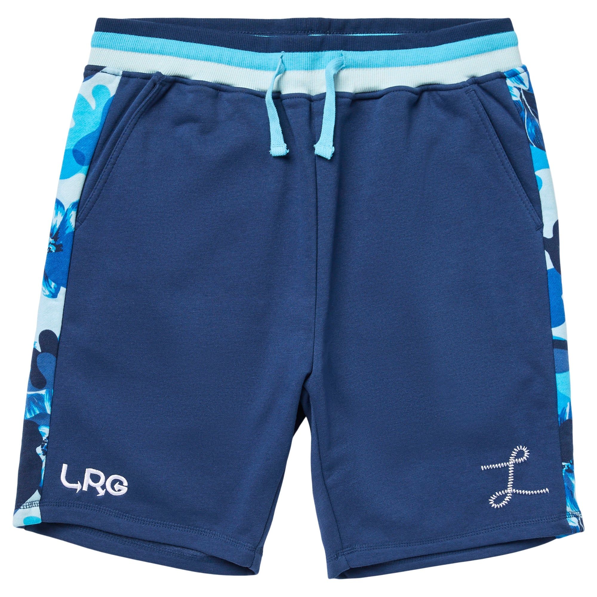 CAMO FRESH SWEATSHORTS - NAVY CAMO sold by Lrg