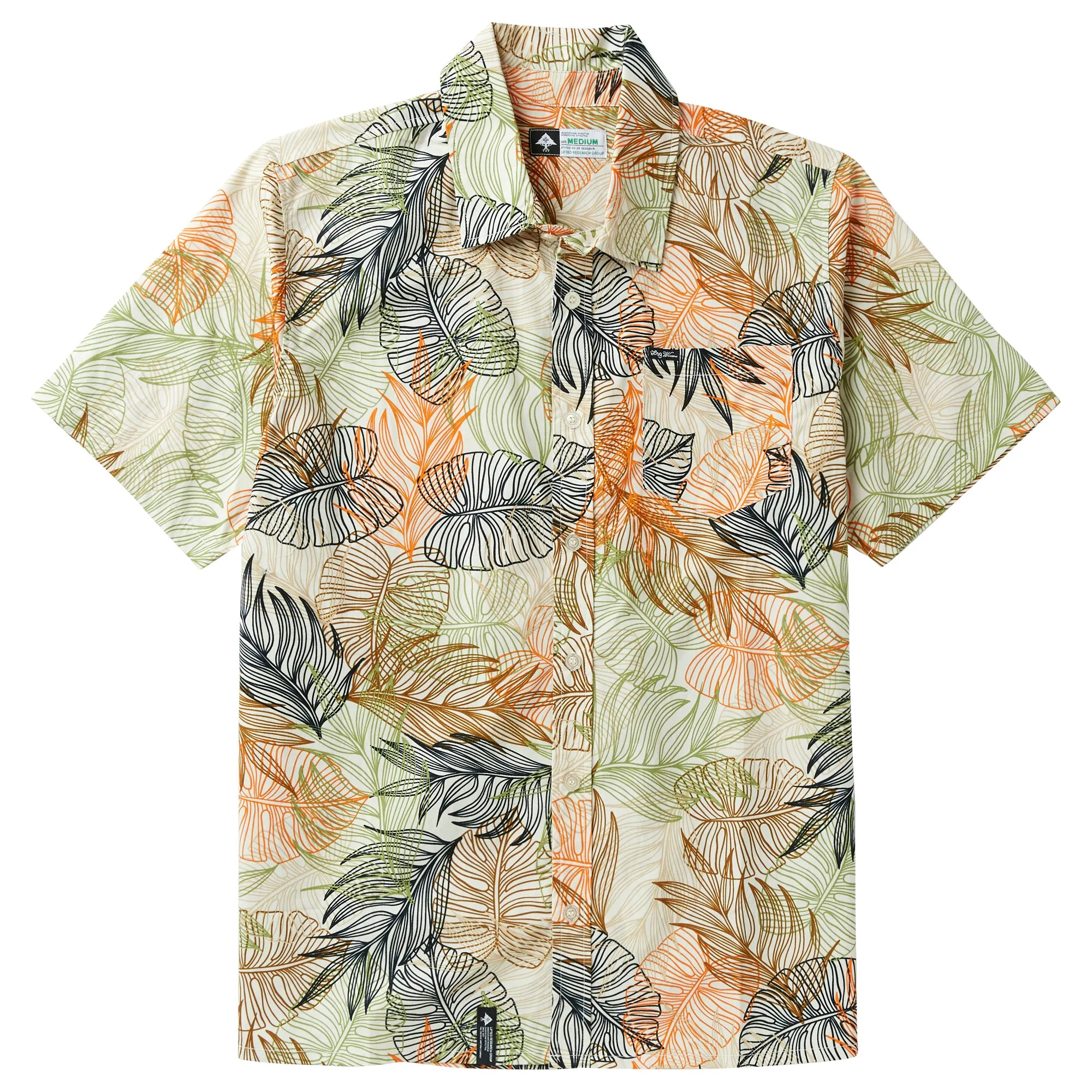 PALM CULTURE WOVEN SHIRT - CREAM sold by Lrg