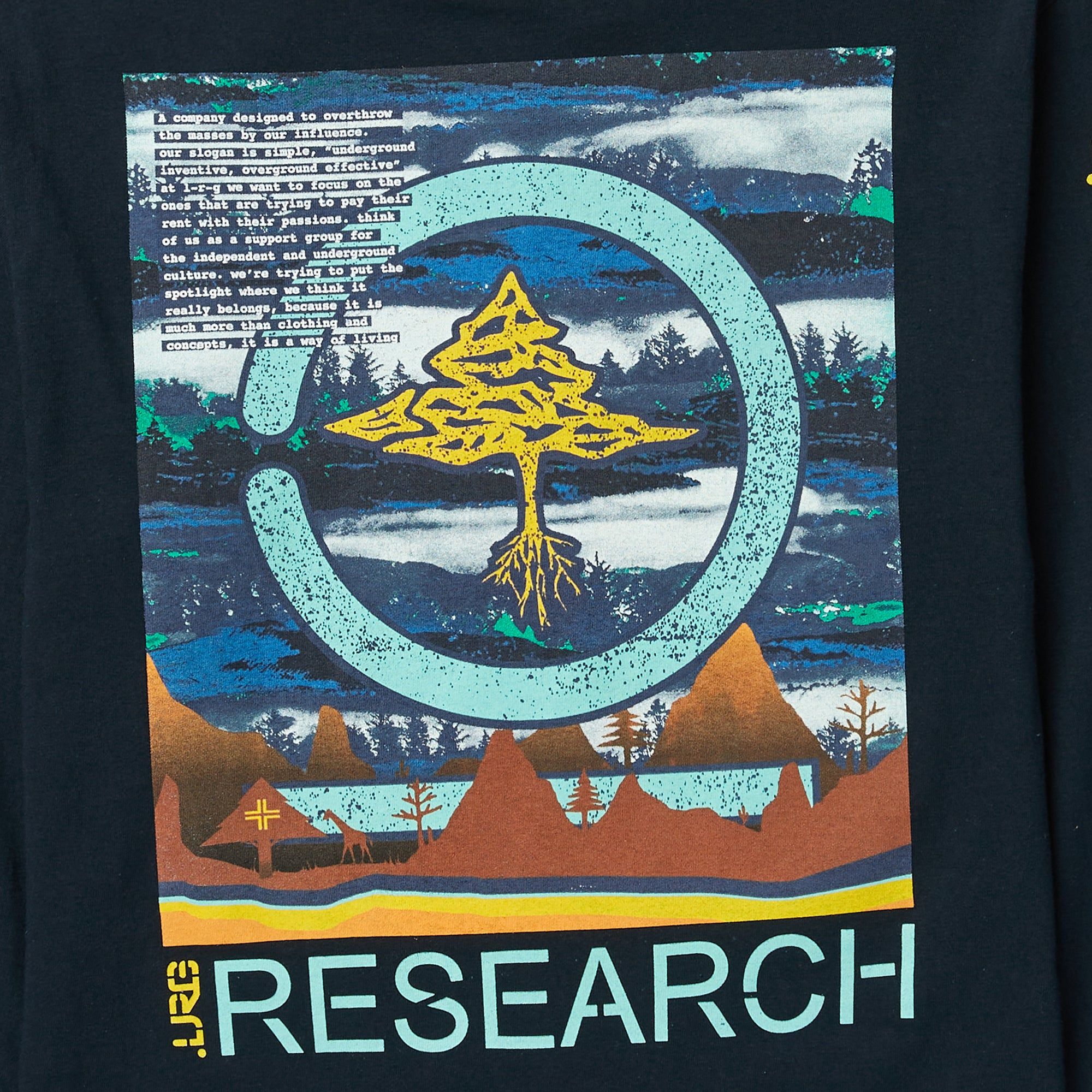 ELEVATED WOODS LONG SLEEVE TEE - NAVY sold by Lrg product image thumbnail 3