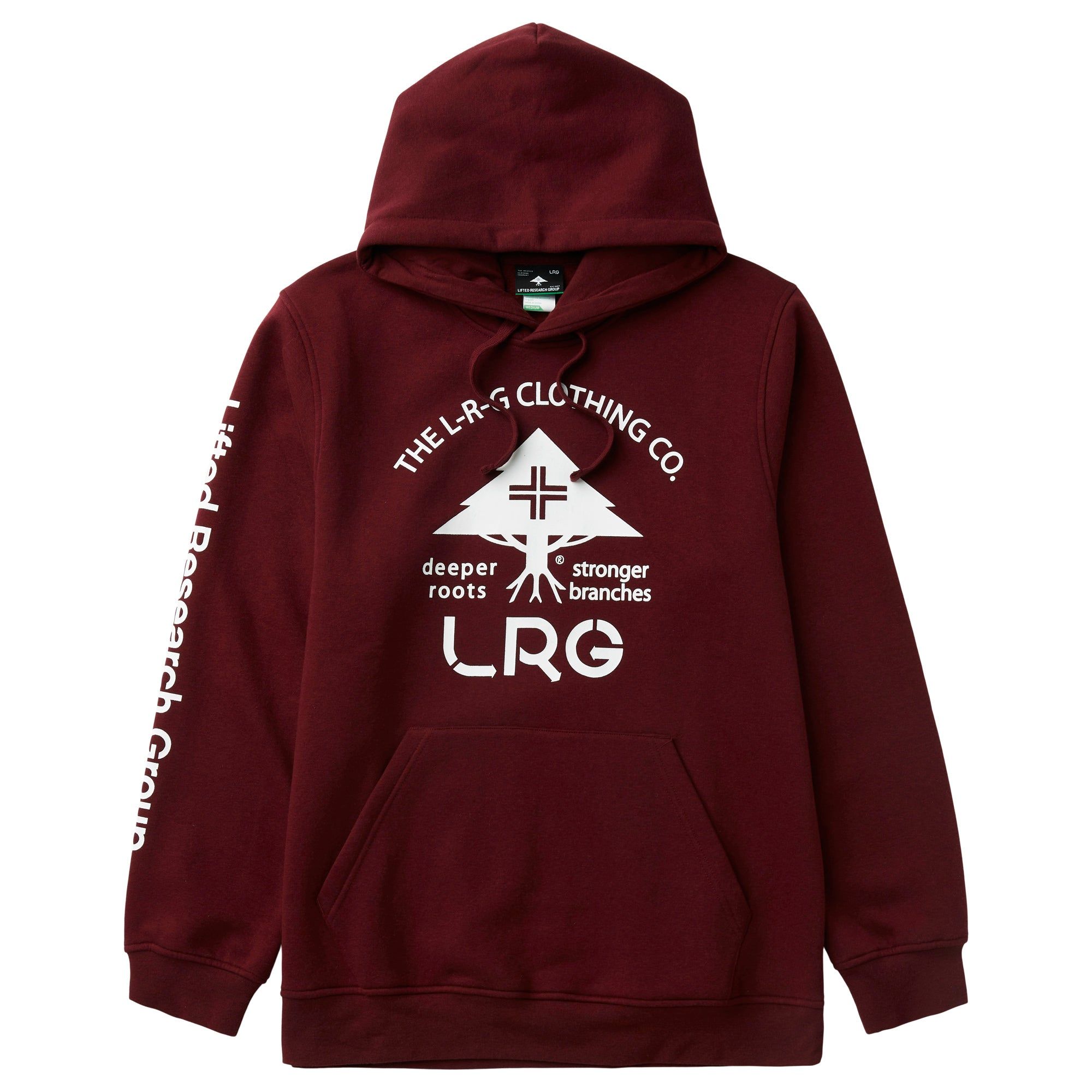 EXTRA ORIGINAL ROOTS PULLOVER HOODIE - BURGUNDY sold by Lrg