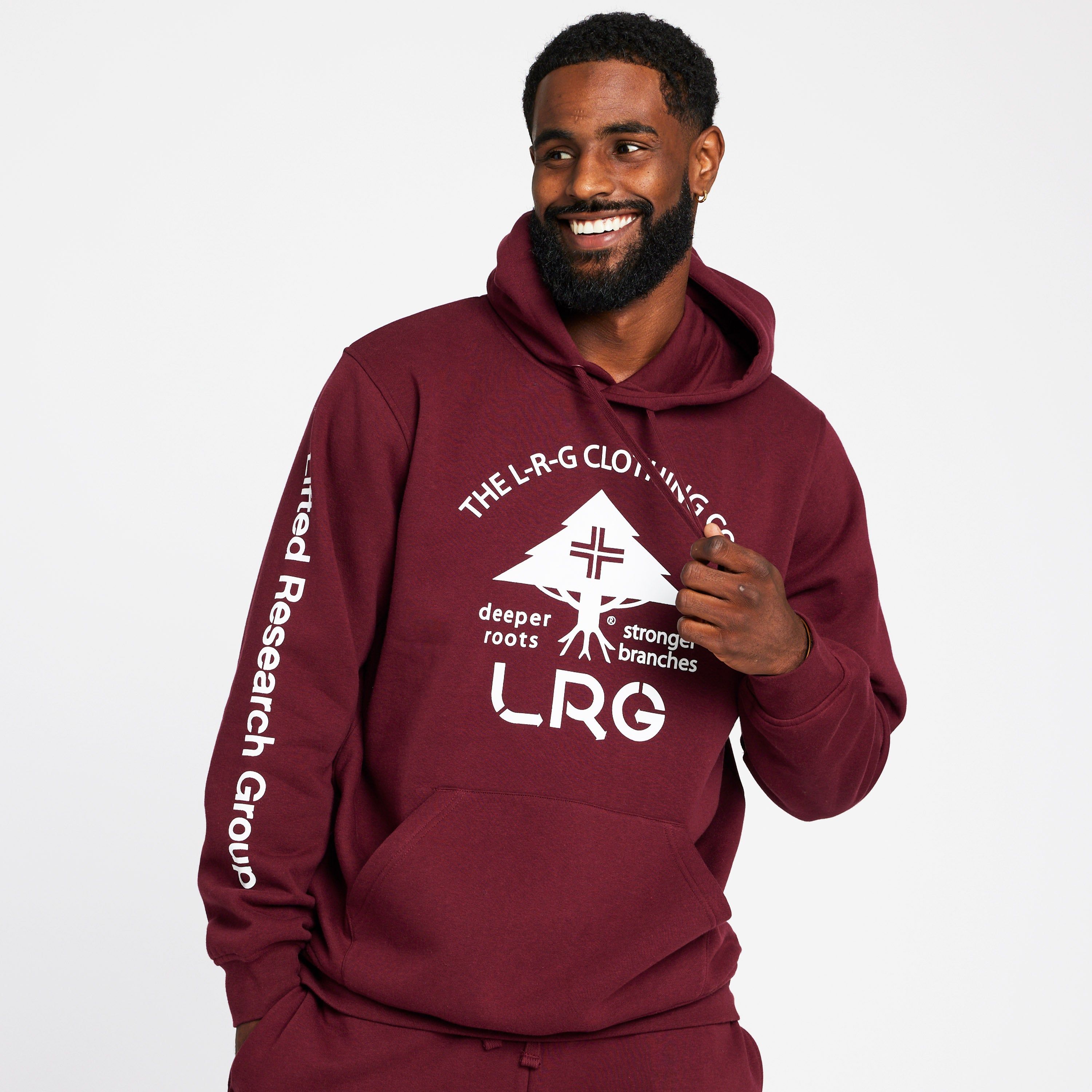 EXTRA ORIGINAL ROOTS PULLOVER HOODIE - BURGUNDY sold by Lrg product image thumbnail 2