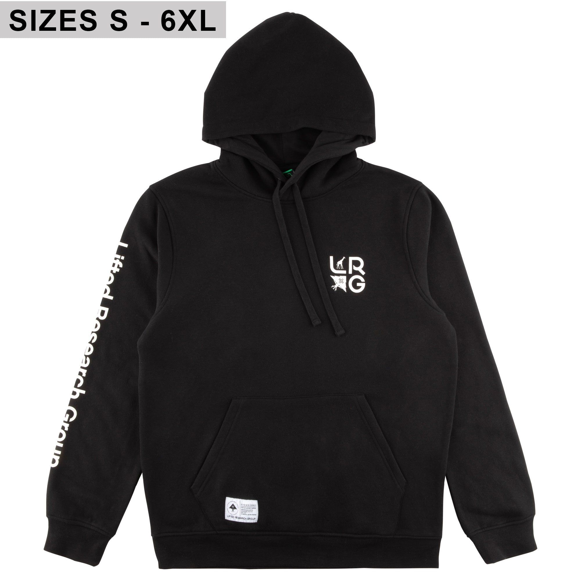 STACKED MULTI LOGO PULLOVER HOODIE - BLACK sold by Lrg