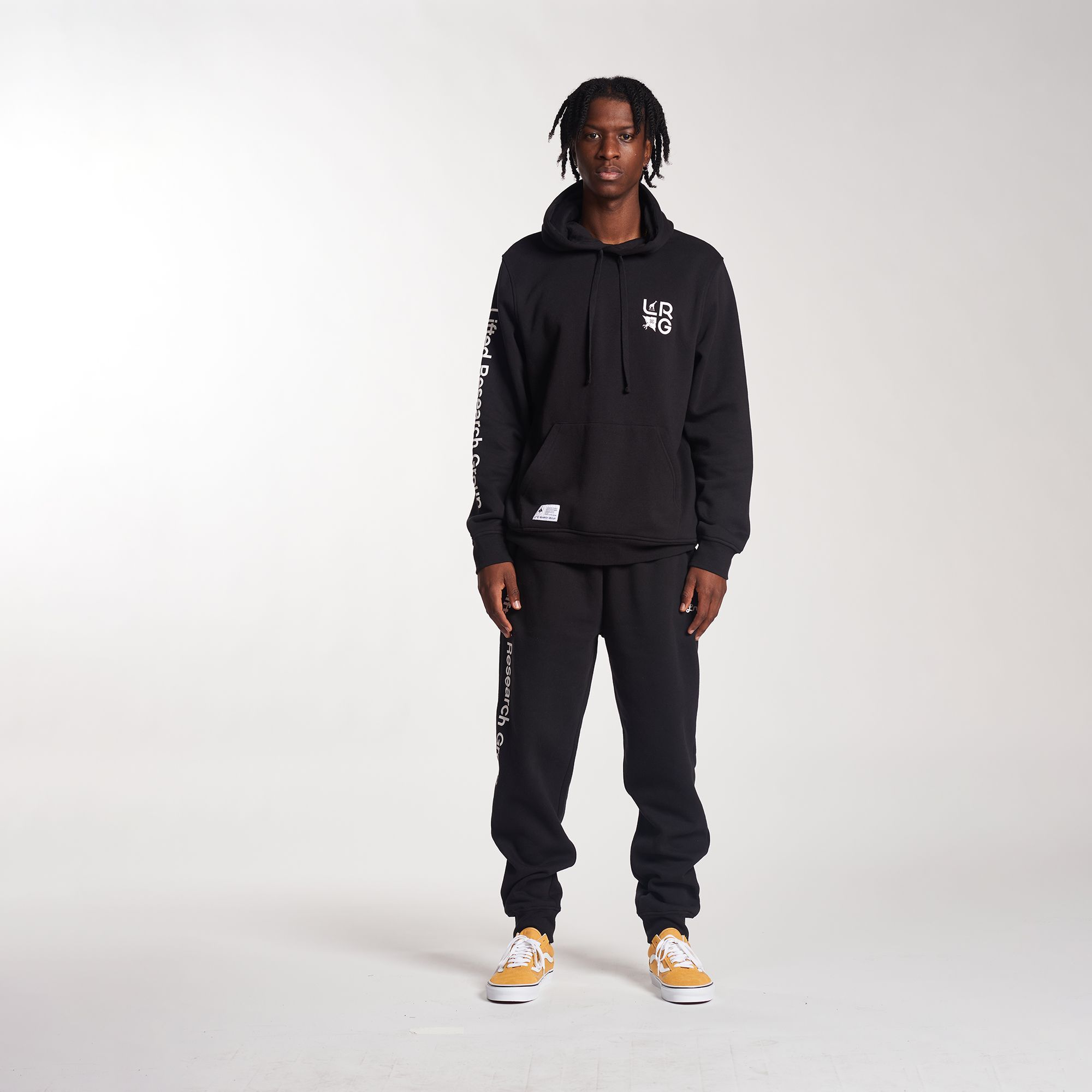 STACKED MULTI LOGO PULLOVER HOODIE - BLACK sold by Lrg product image thumbnail 4