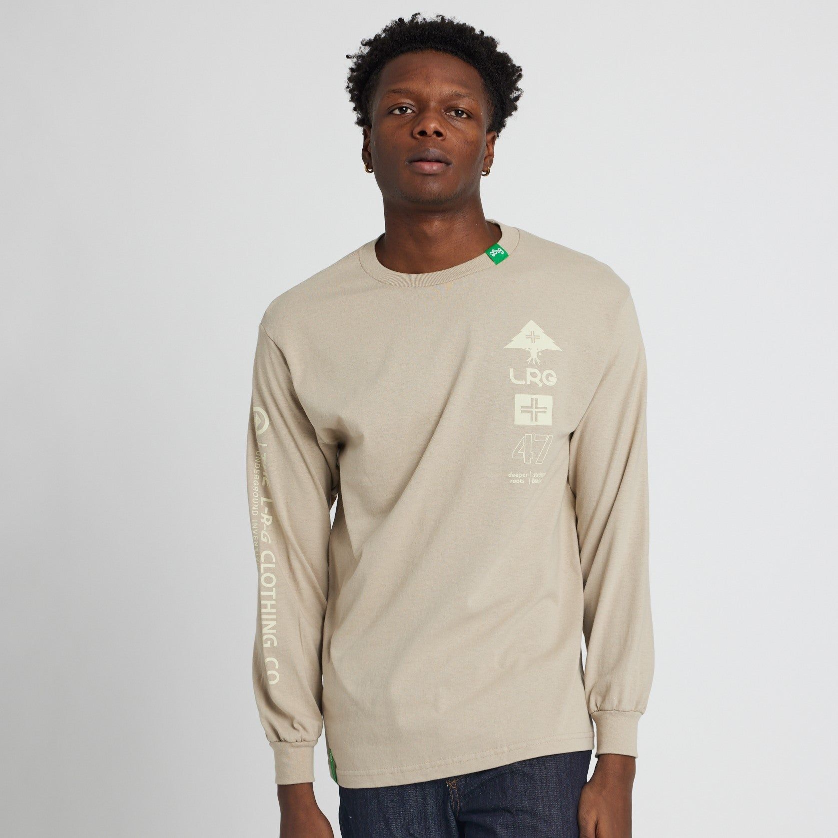 STRONGER BRANCHES LONG SLEEVE - SAND sold by Lrg product image thumbnail 2