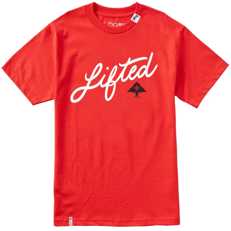 ANGLED SCRIPT TEE - RED sold by Lrg
