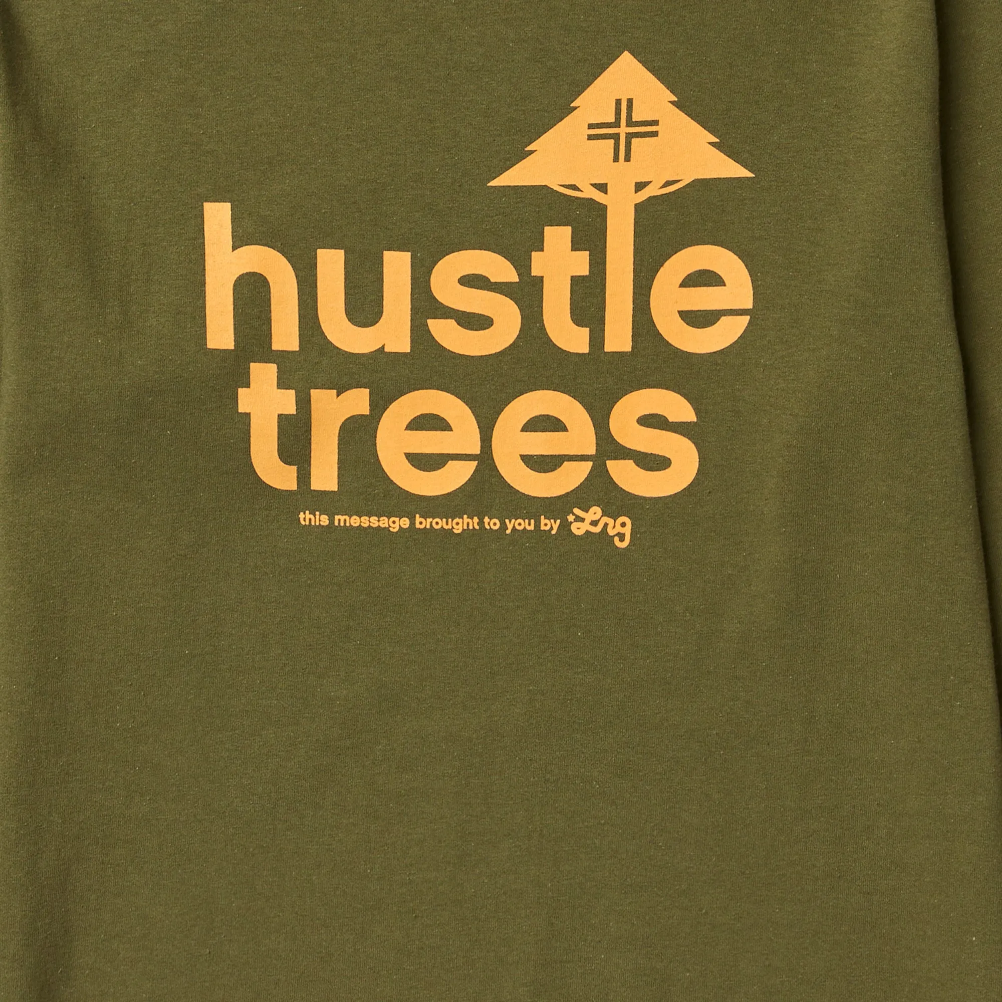 HUSTLE TREES RESEARCH LONG SLEEVE TEE - MILITARY GREEN sold by Lrg product image thumbnail 2