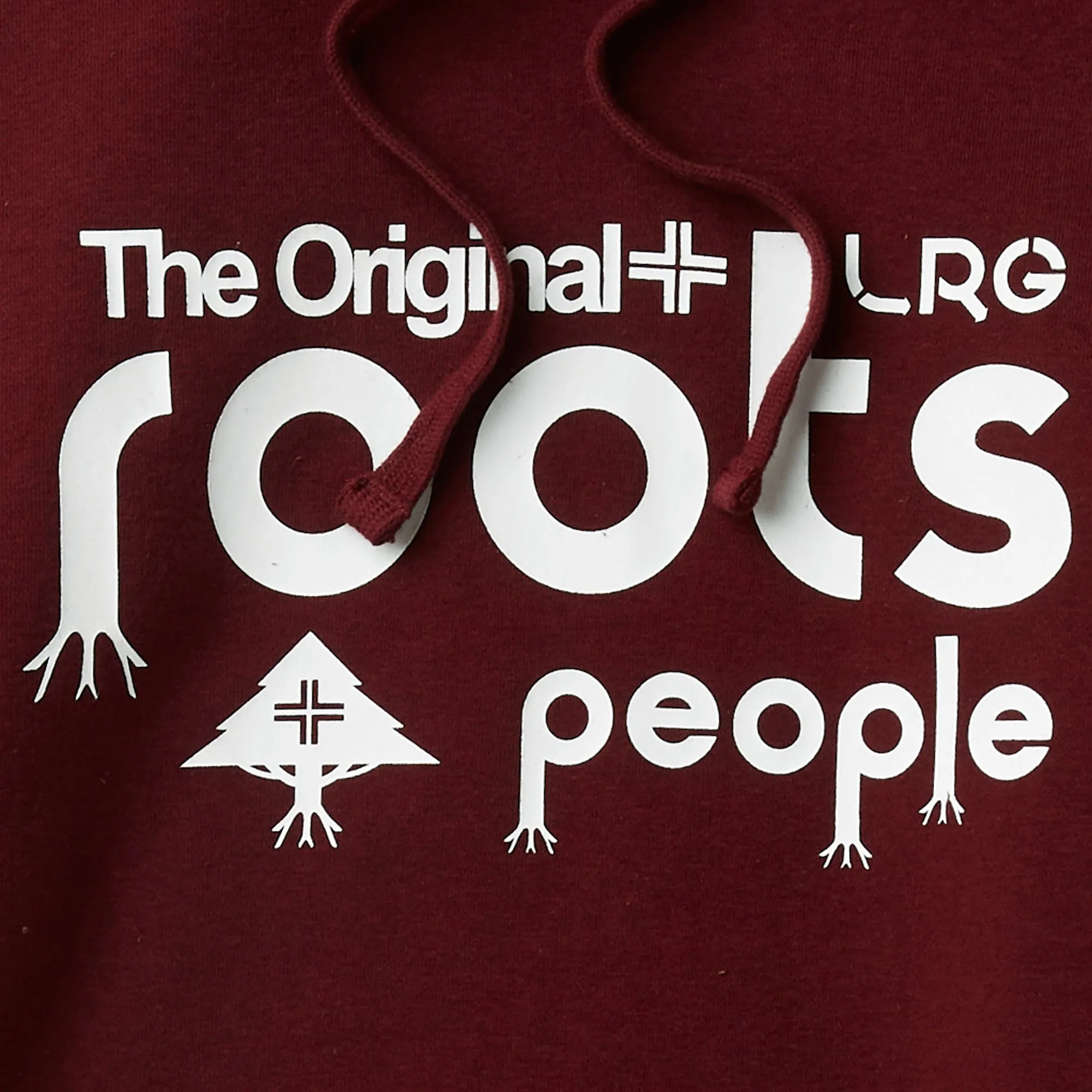 OG ROOTS PEOPLE PULLOVER HOODIE - BURGUNDY sold by Lrg product image thumbnail 3