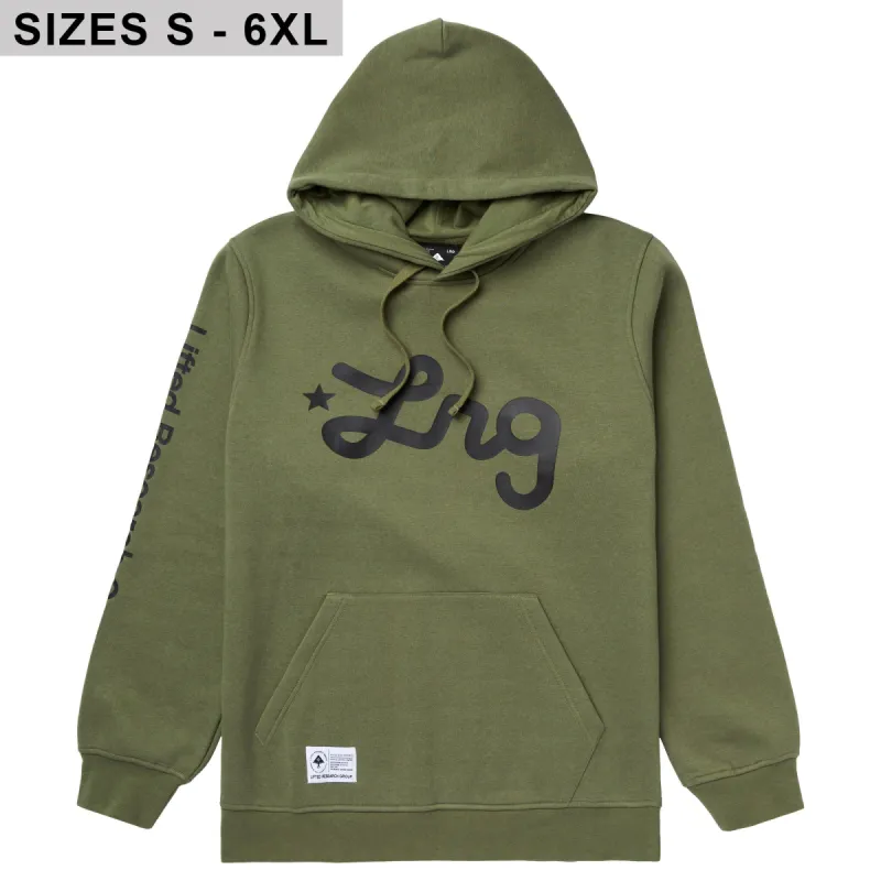 LIFTED SCRIPT PULLOVER HOODIE - OLIVINE sold by Lrg
