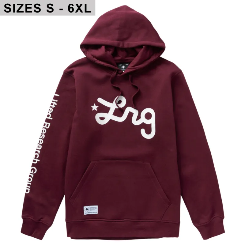 LIFTED SCRIPT PULLOVER HOODIE - BURGUNDY sold by Lrg