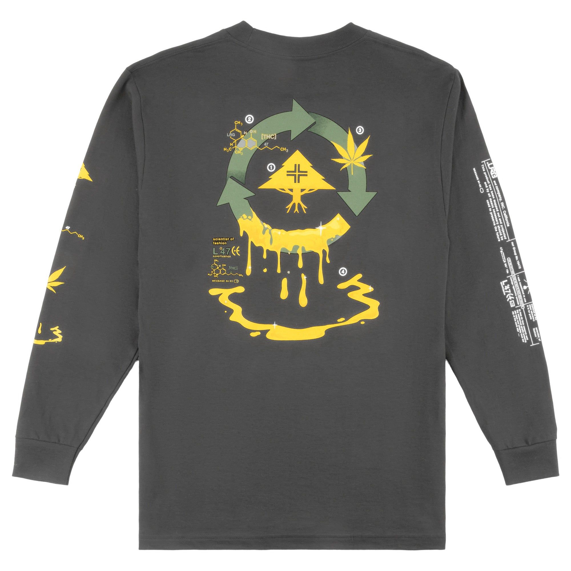 CONCENTRATED HAPPINESS LONG SLEEVE TEE - CHARCOAL sold by Lrg
