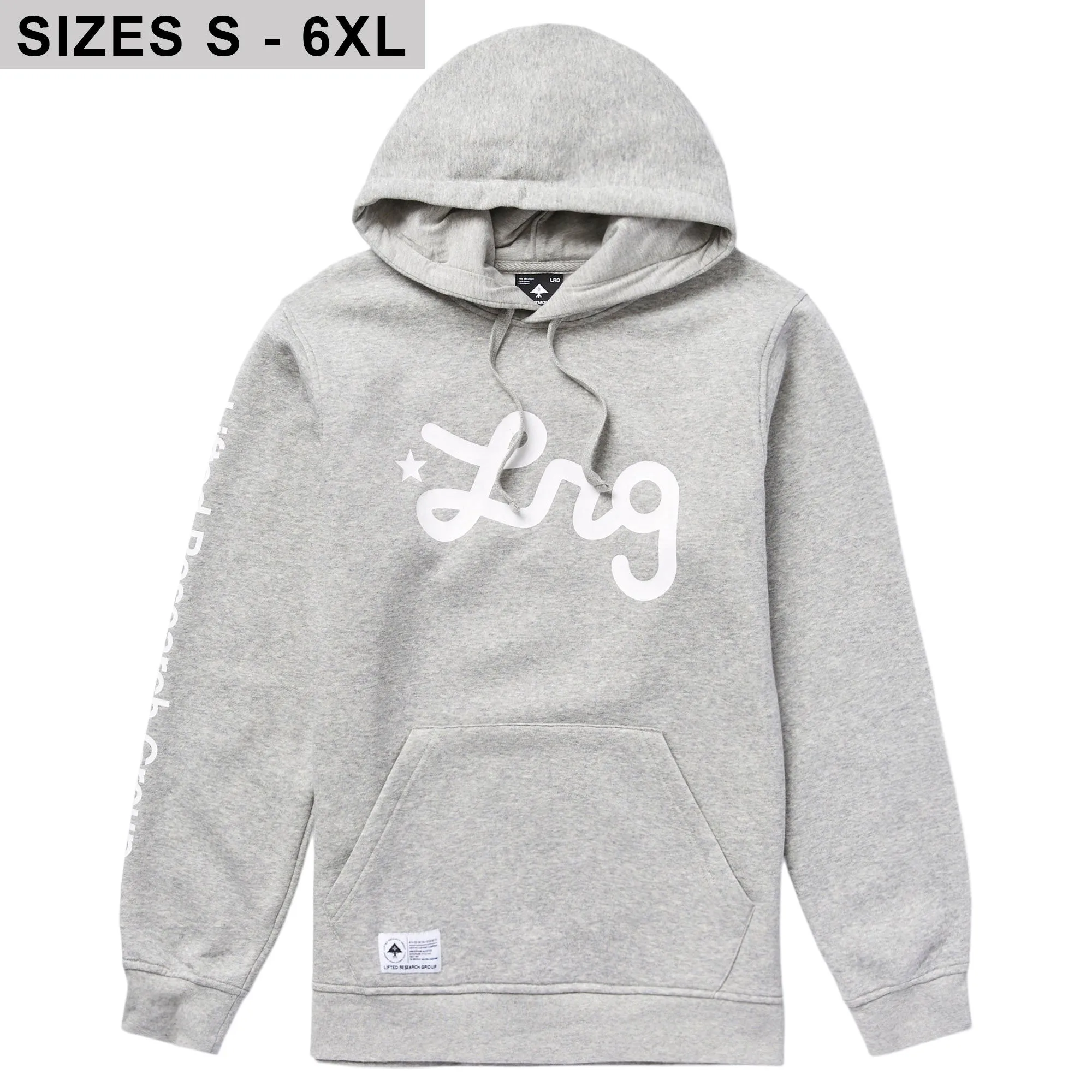 LIFTED SCRIPT PULLOVER HOODIE - HEATHER GREY sold by Lrg