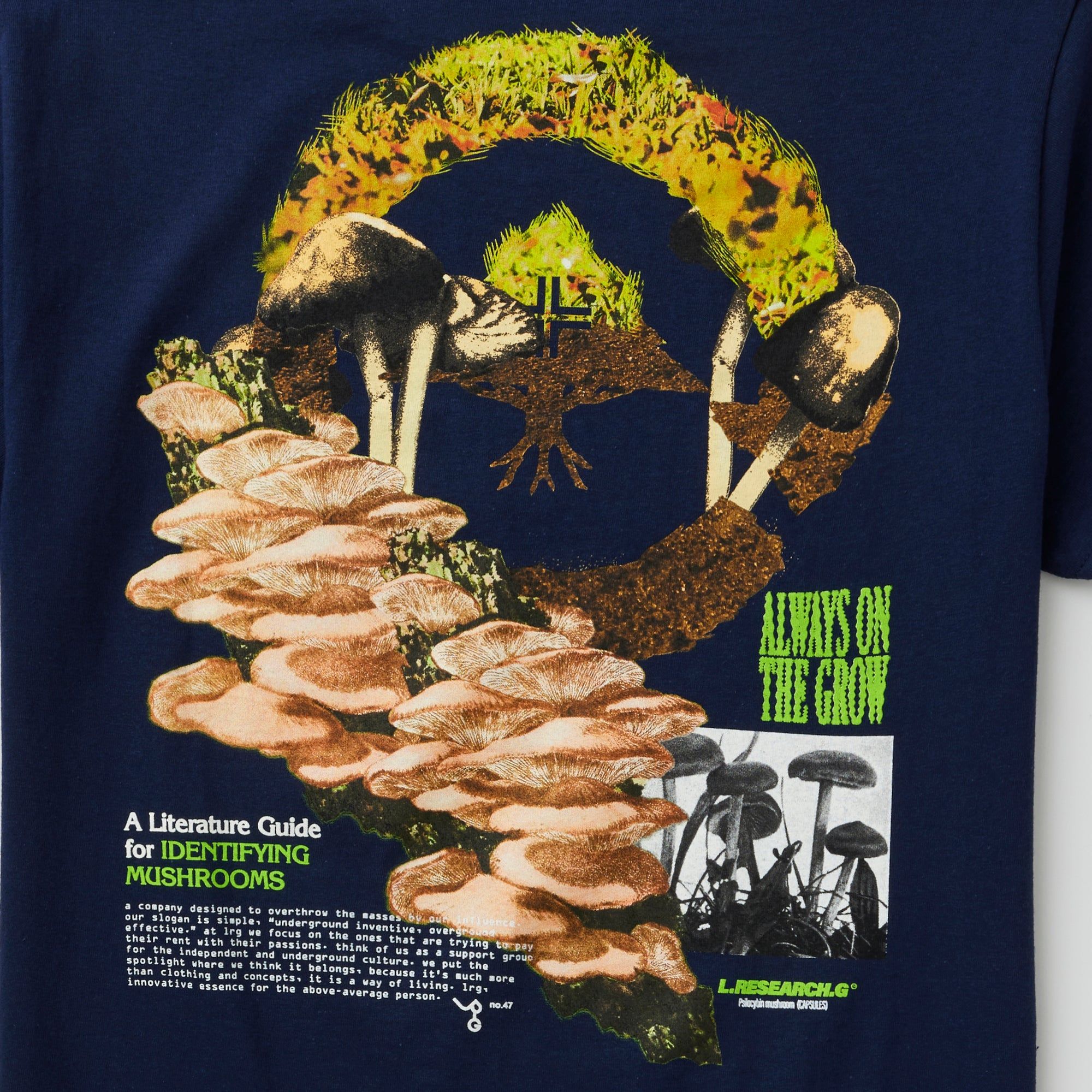 SHROOM GUIDE TEE - NAVY sold by Lrg product image thumbnail 4