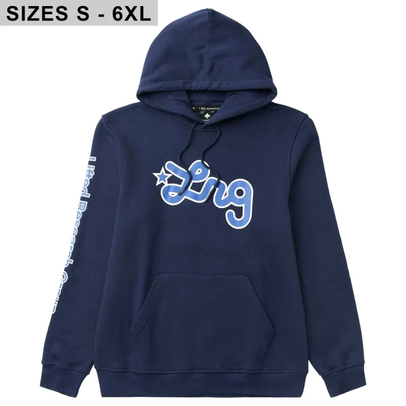 FRESHEST SCRIPT PULLOVER HOODIE - NAVY sold by Lrg